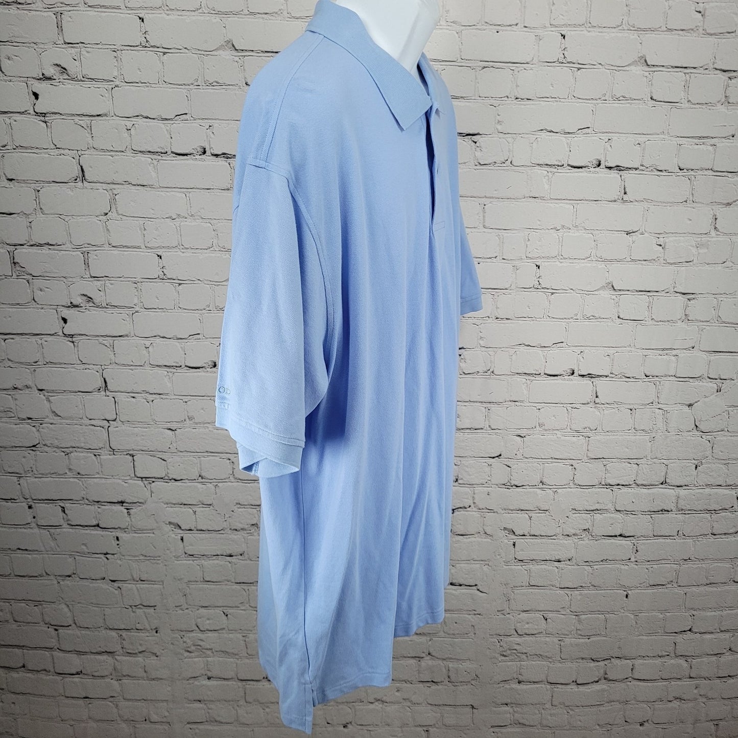 NWD Izod Blue Silk Wash 100% Cotton Short Sleeve Buttoned Polo Shirt XXXL