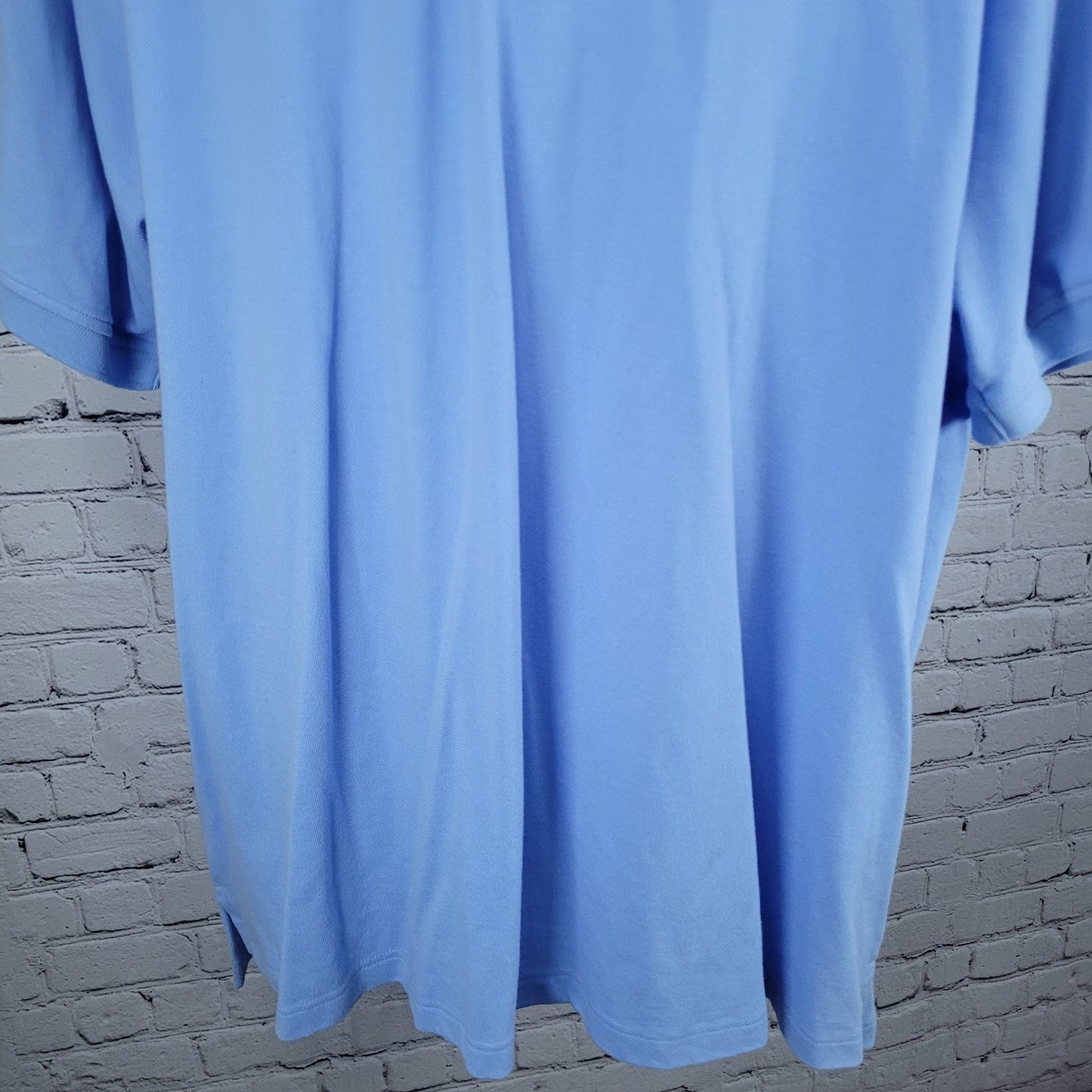 NWD Izod Blue Silk Wash 100% Cotton Short Sleeve Buttoned Polo Shirt XXXL