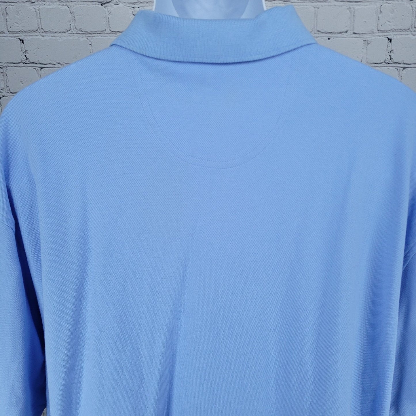 NWD Izod Blue Silk Wash 100% Cotton Short Sleeve Buttoned Polo Shirt XXXL