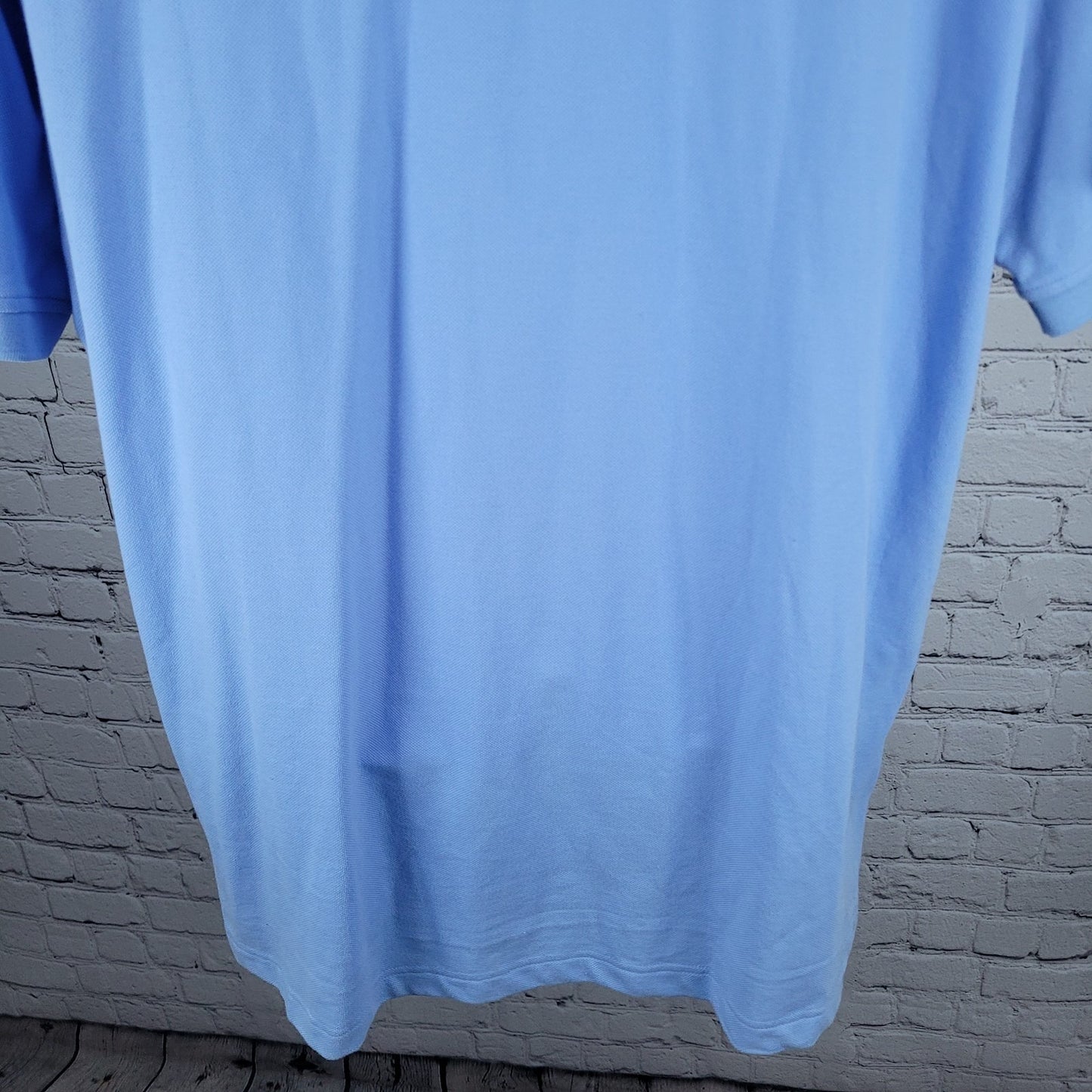 NWD Izod Blue Silk Wash 100% Cotton Short Sleeve Buttoned Polo Shirt XXXL