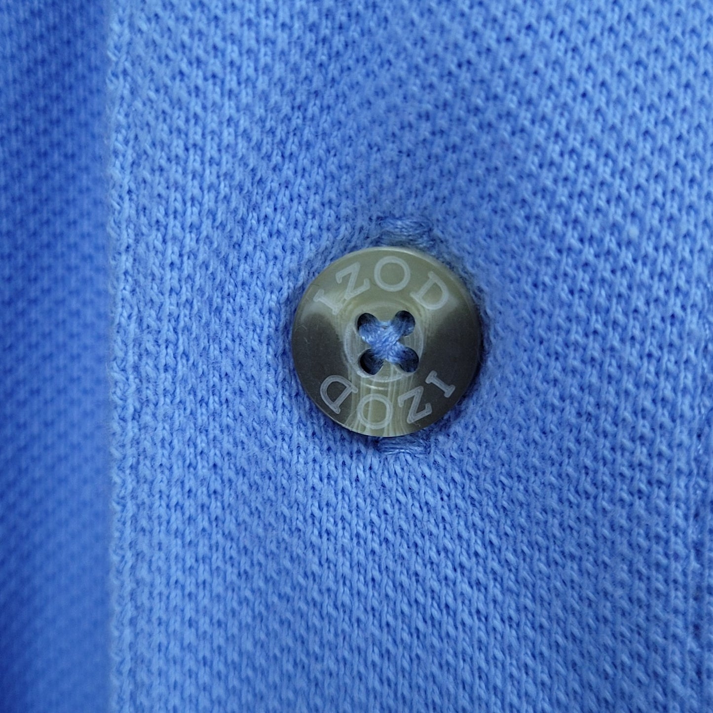 NWD Izod Blue Silk Wash 100% Cotton Short Sleeve Buttoned Polo Shirt XXXL