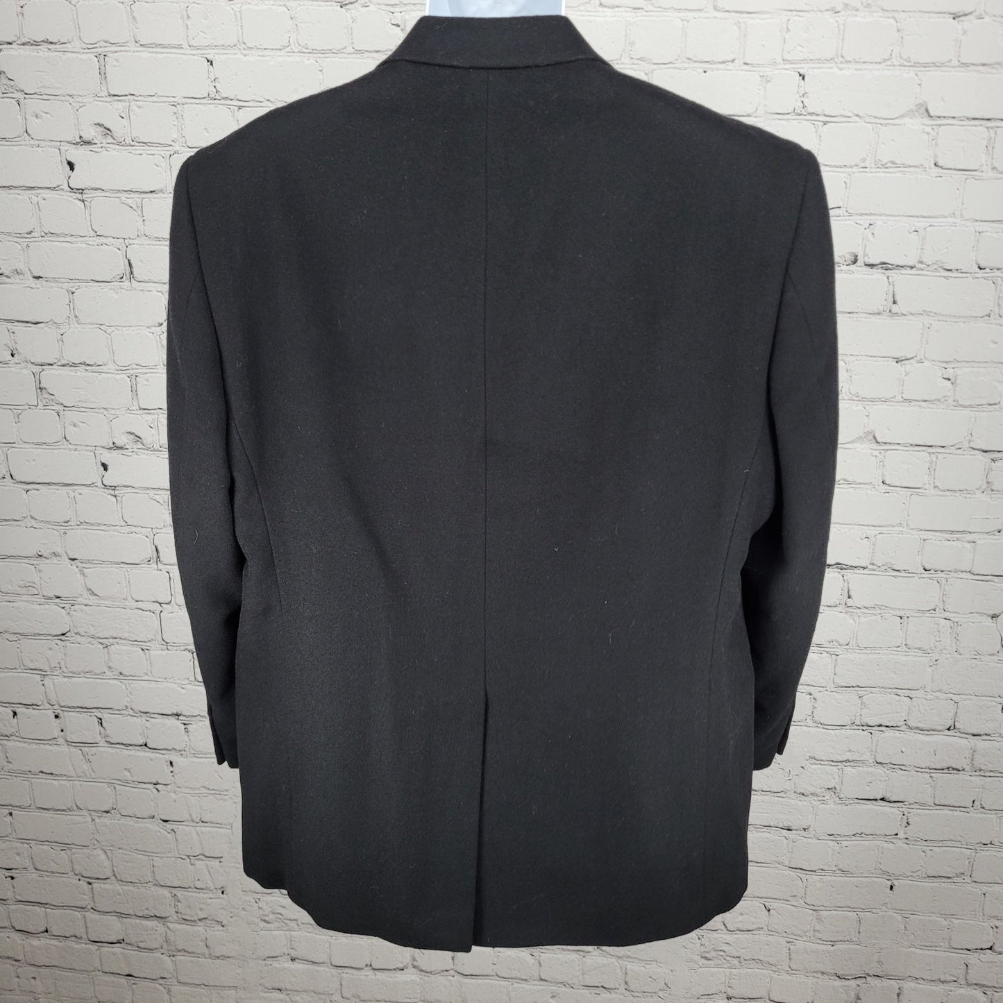 T. Harris Black Cashmere Silk Wool 2 Button Vented Notch Blazer Sport Coat 42R