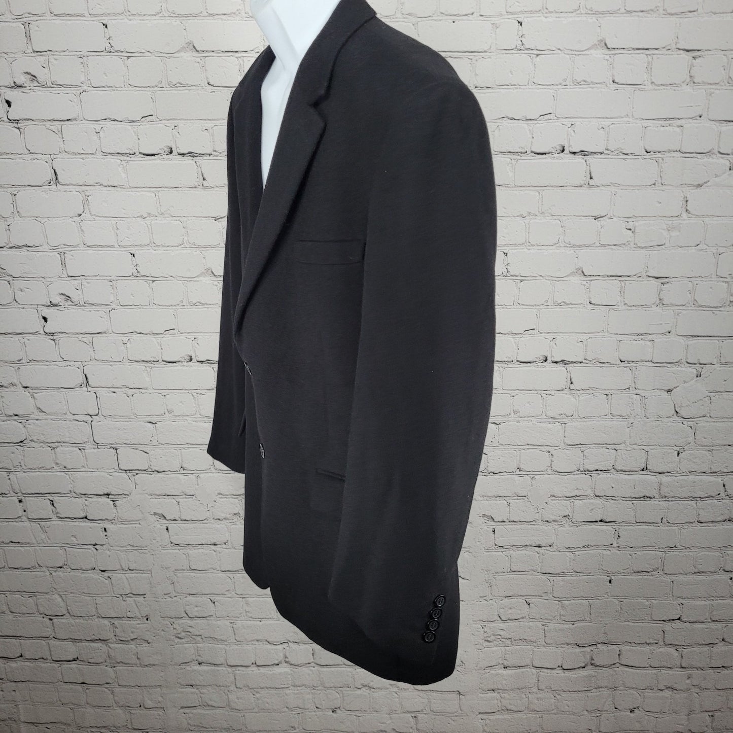 T. Harris Black Cashmere Silk Wool 2 Button Vented Notch Blazer Sport Coat 42R
