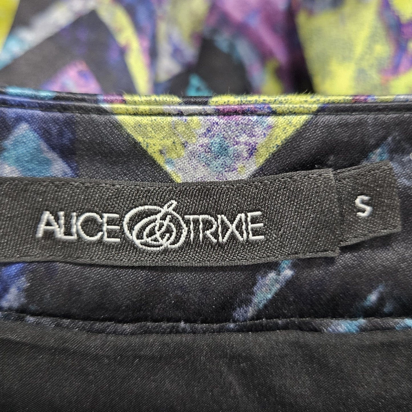 Alice & Trixie Multicolor Silk Blend Pleated Pockets Lined Mini Skirt USA Small