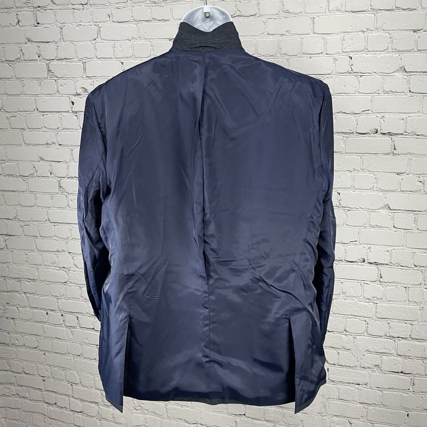 Marks & Spencer Black Blue Check Easy Care Sports Jacket Blazer Size 48