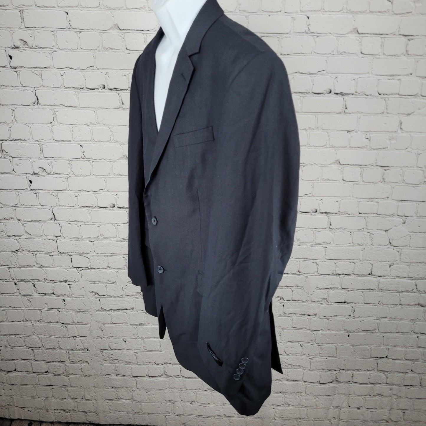 Structure Navy Modern Fit 2 Button Notch Vented Blazer Sport Coat Size 48R