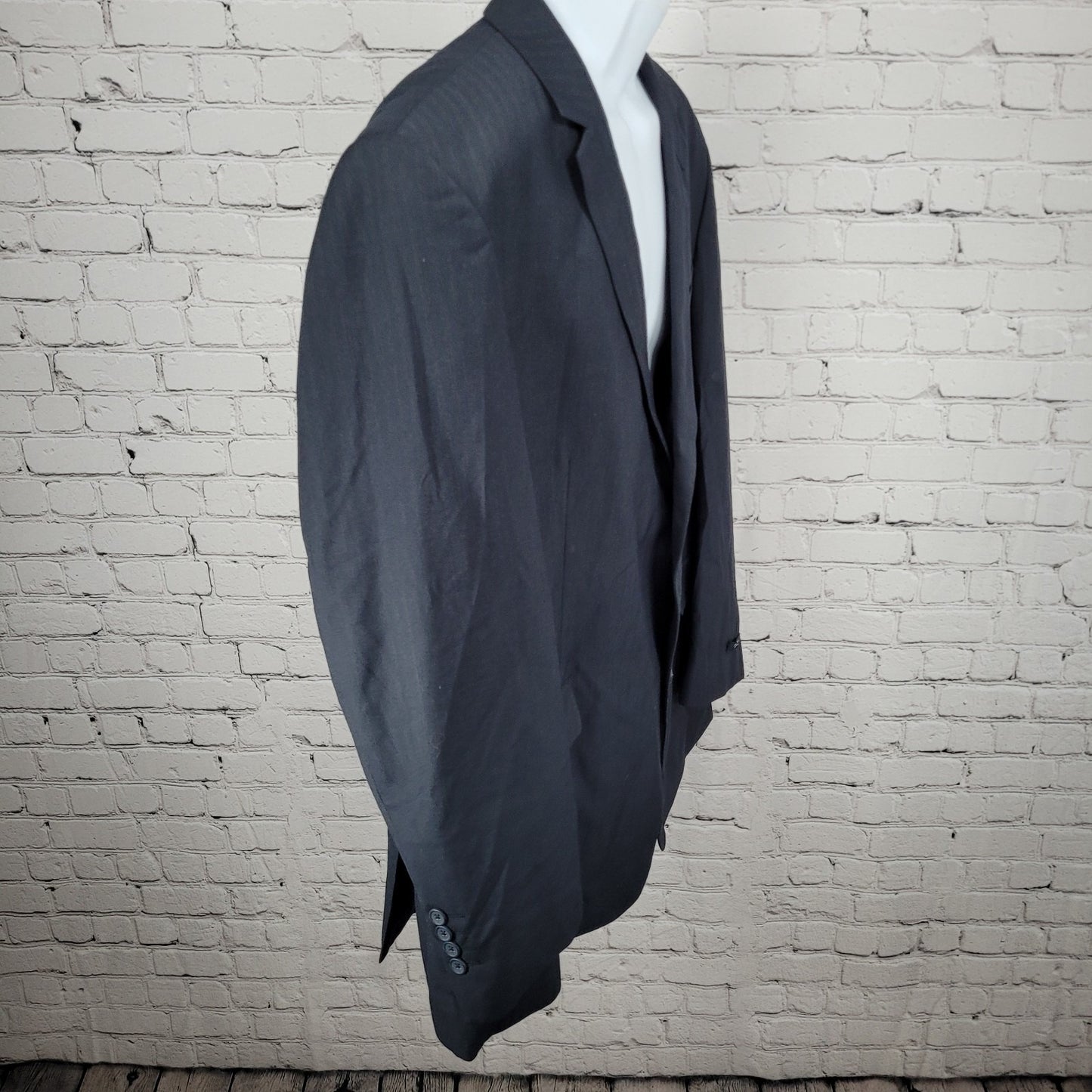 Structure Navy Modern Fit 2 Button Notch Vented Blazer Sport Coat Size 48R