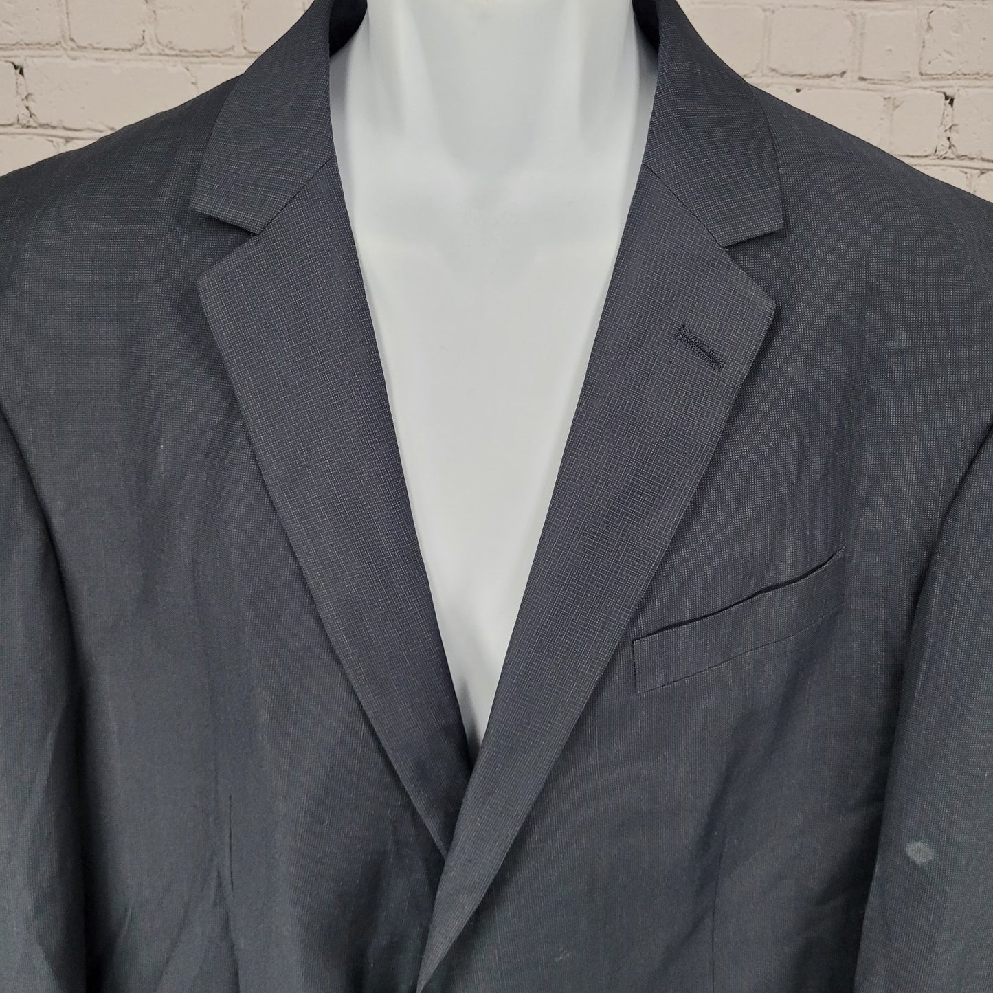 Structure Navy Modern Fit 2 Button Notch Vented Blazer Sport Coat Size 48R