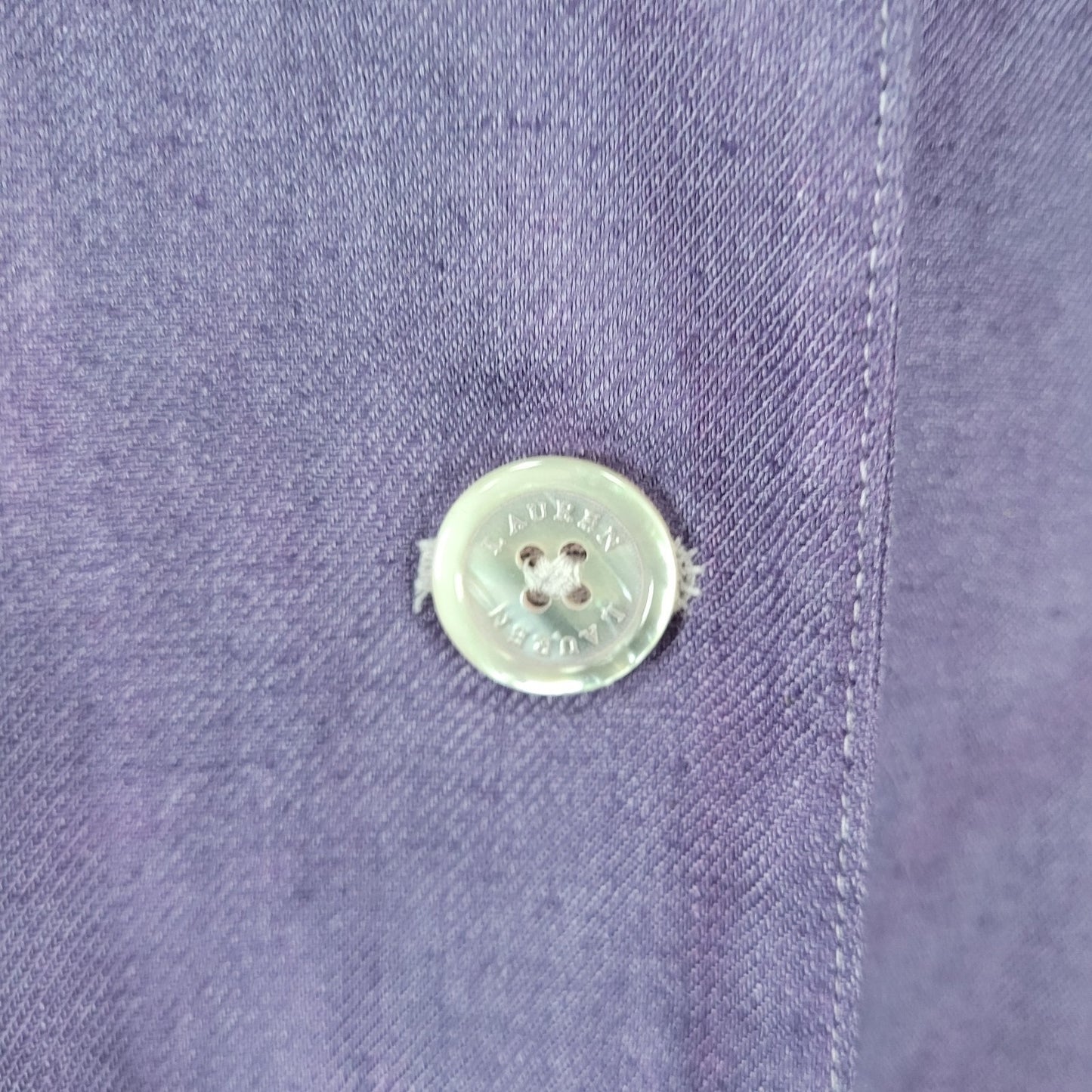 Lauren Ralph Lauren Purple Linen Buttoned Lined Notch Blazer Jacket Size 14
