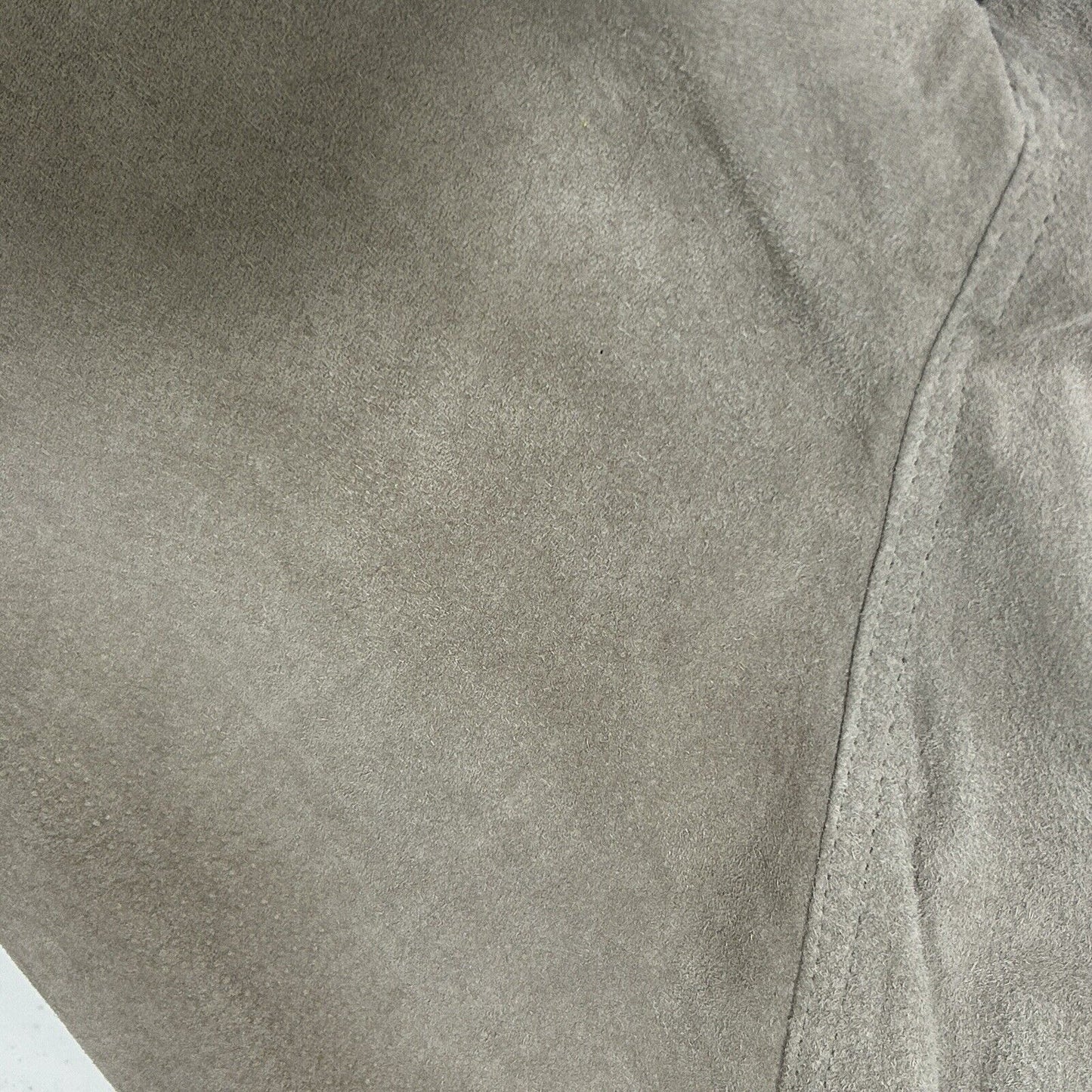 VTG Van Heusen Genuine Raw Leather Light Gray Button Up Jacket Coat Sixe XL