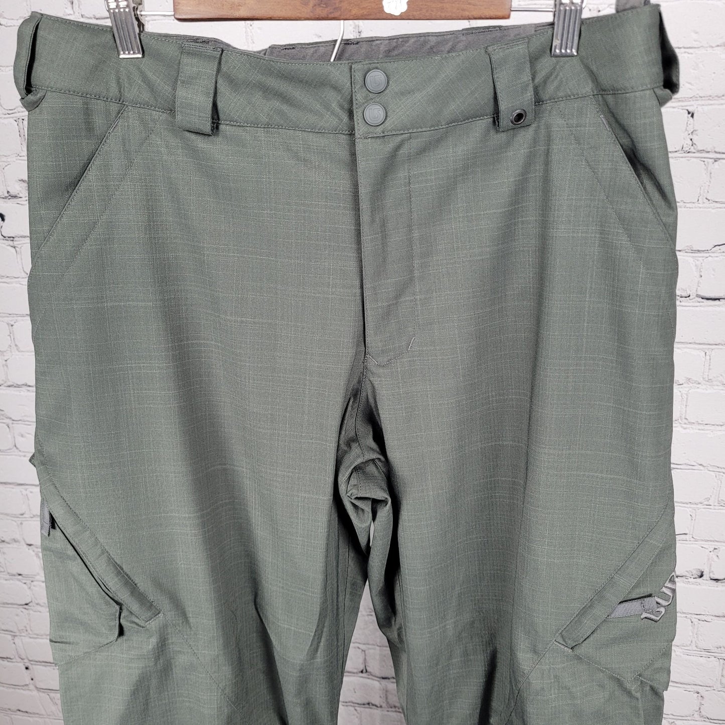 Burton Grey DryRide Adjustable Waist Ski Snowboard Pants Size Medium M (33x31)