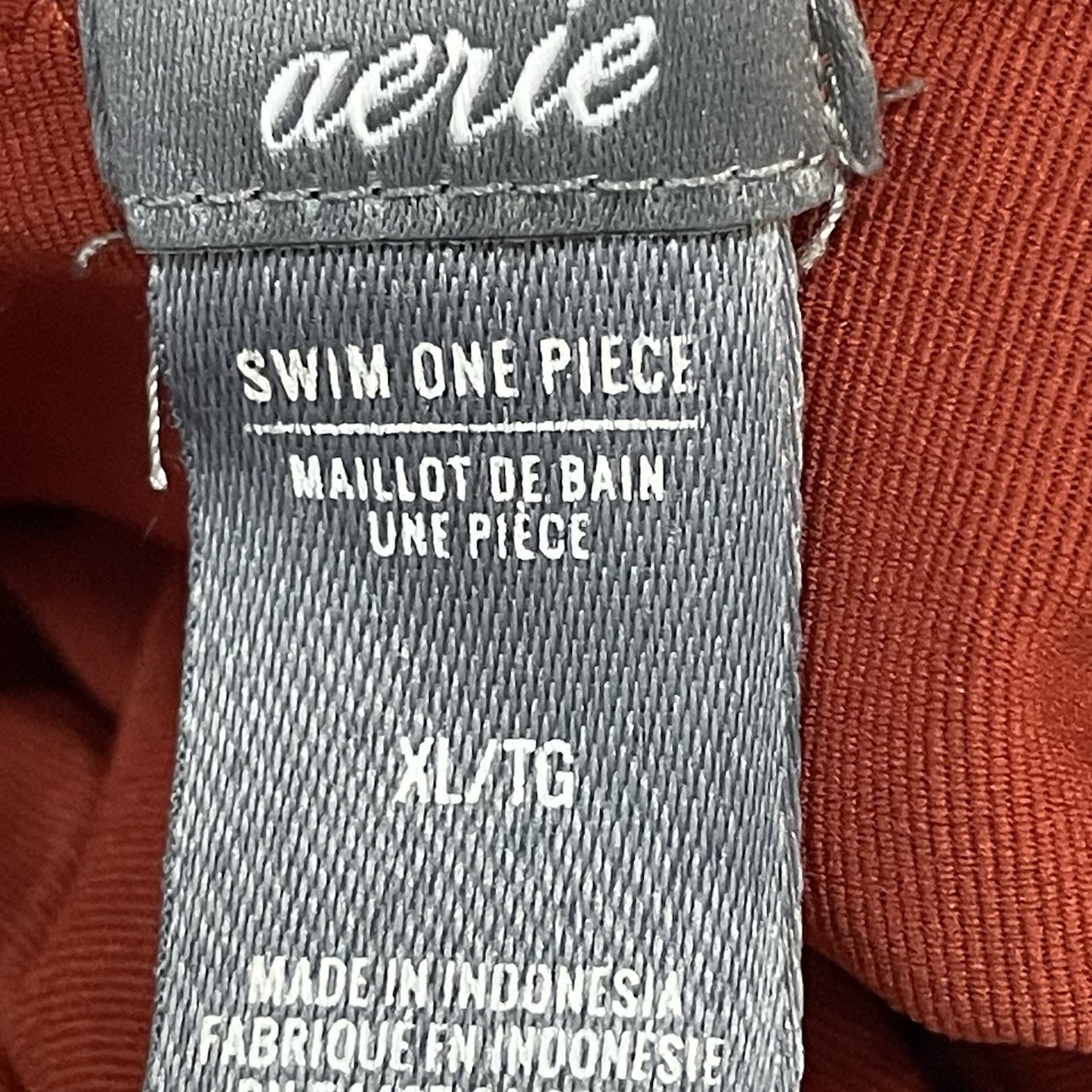 Aerie Orange Super Scoop Back Lined One Piece Swimsuit Size XL