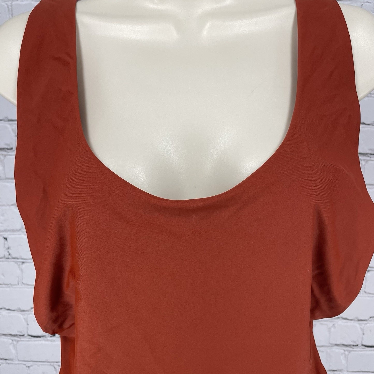 Aerie Orange Super Scoop Back Lined One Piece Swimsuit Size XL