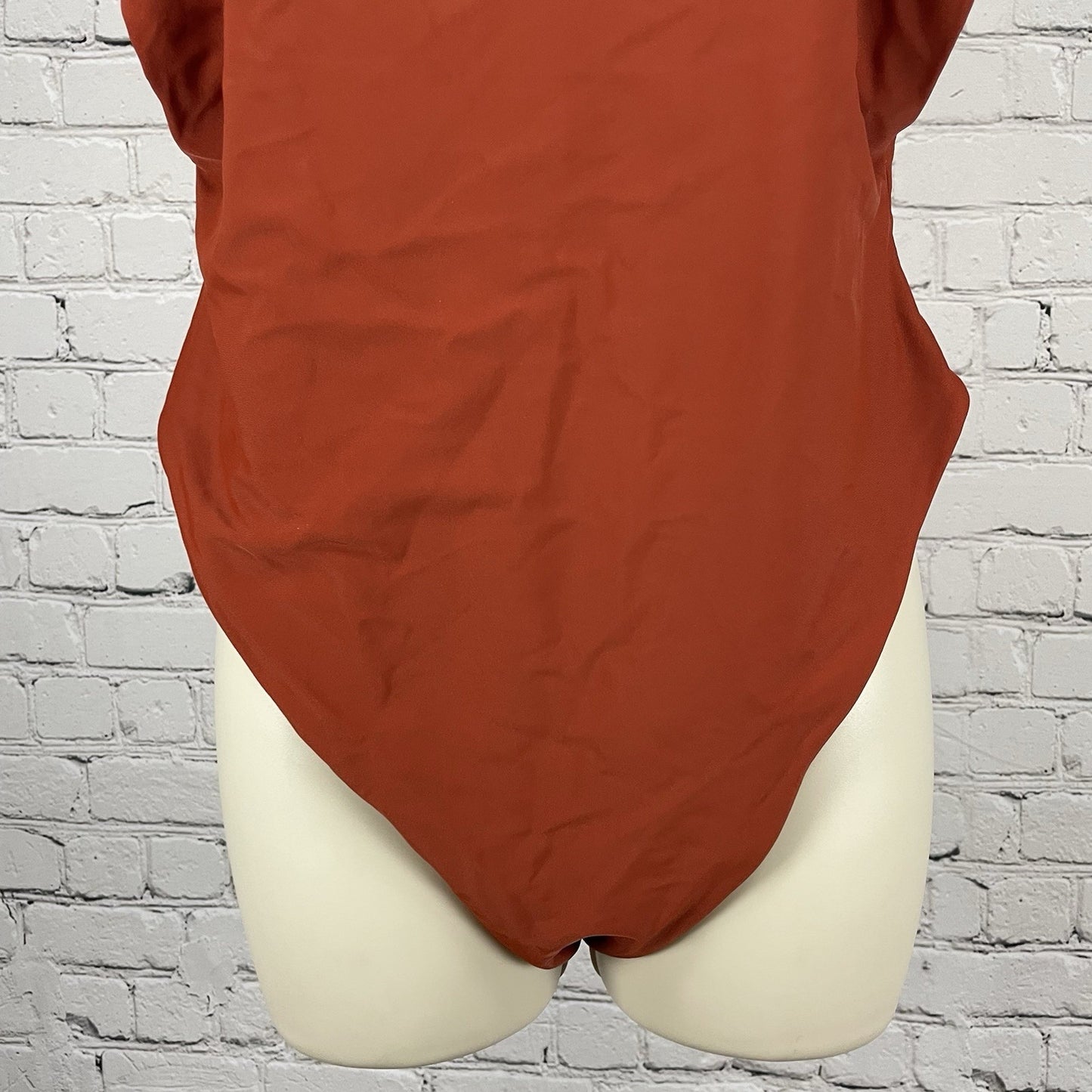 Aerie Orange Super Scoop Back Lined One Piece Swimsuit Size XL