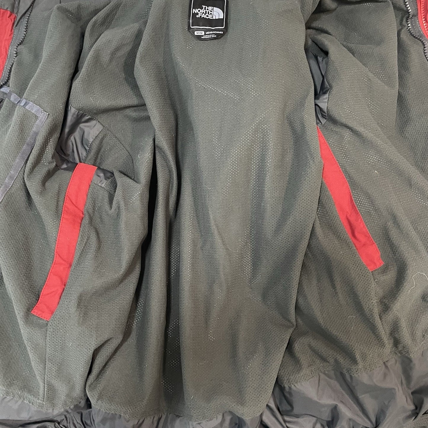 The North Face Red & Grey HyVent Zipped Pockets Lined Jacket Size Medium M