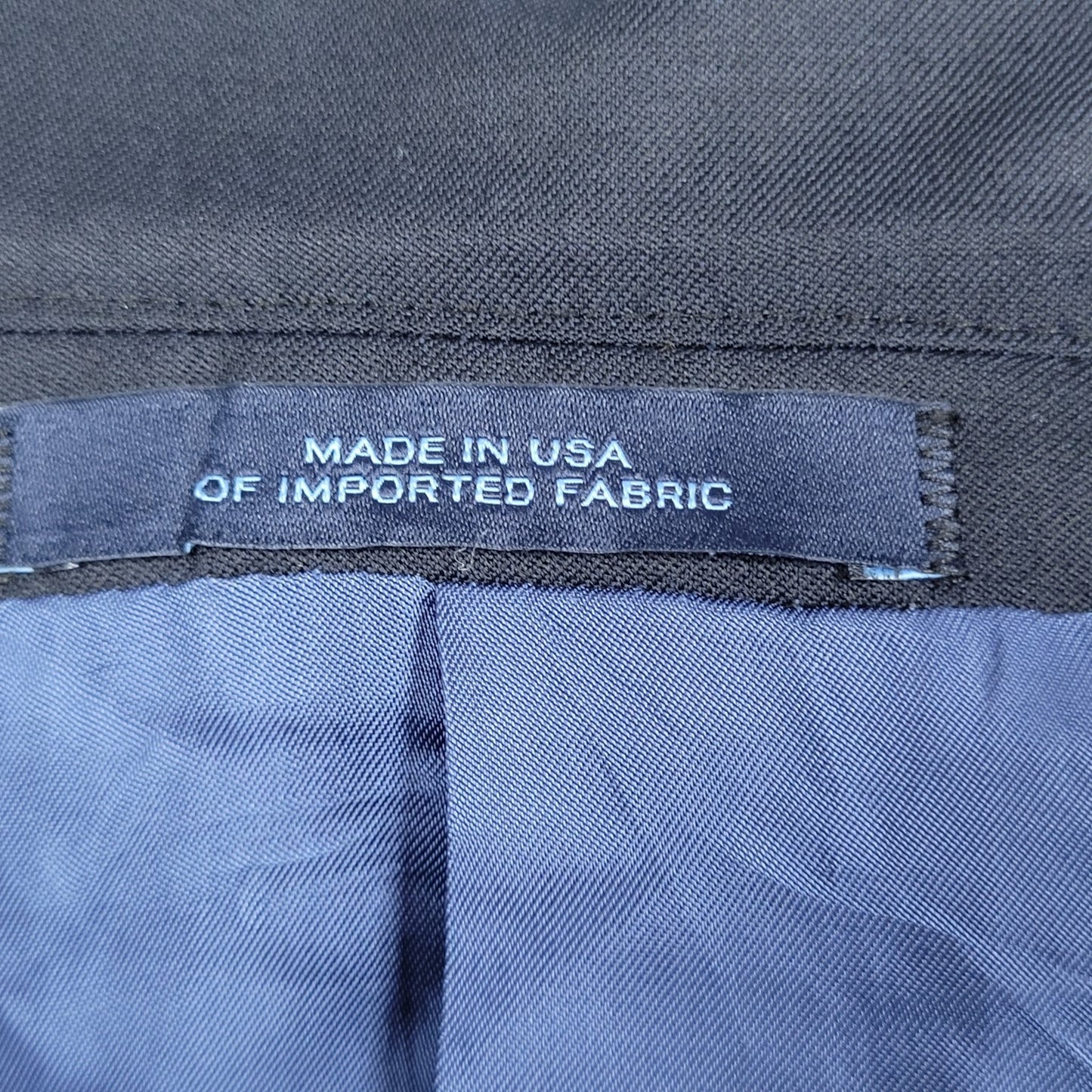 Joseph Abboud Navy 100% Wool Full Suit 2 Piece Blazer Pants USA 38S/W32 (32x29)