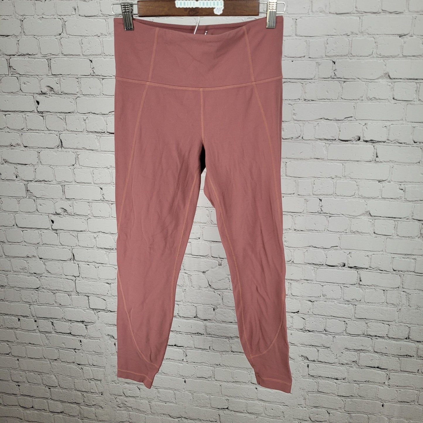Athleta Pink Athleisure Skinny Yoga Pants Leggings Size Small S (26x25)