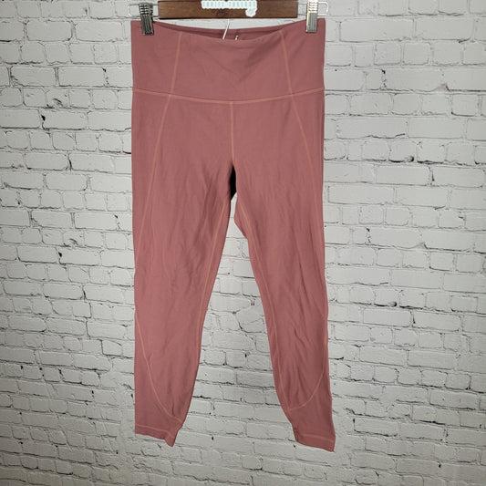Athleta Pink Athleisure Skinny Yoga Pants Leggings Size Small S (26x25)