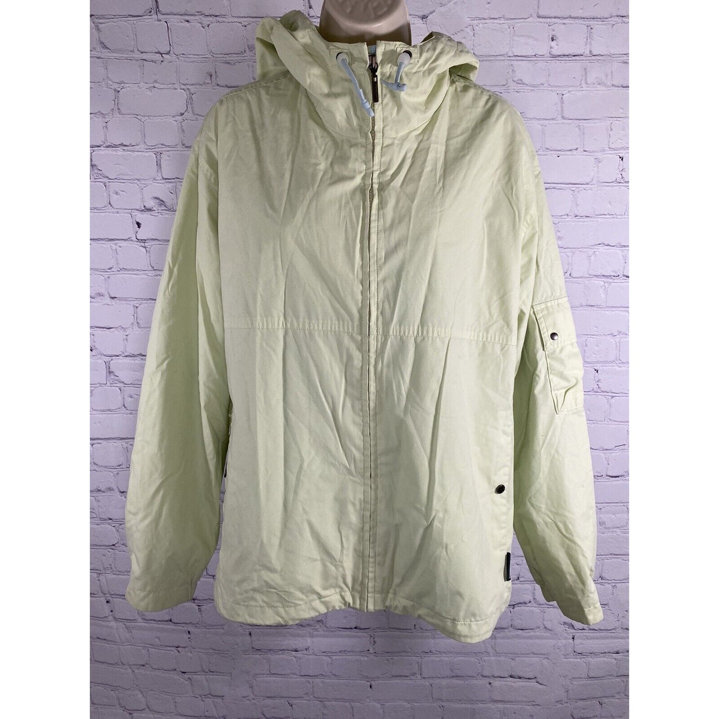 Pacific Trail Outdoor Wear Light Green Hooded Full Zip Coat Rain Jacket Size XL