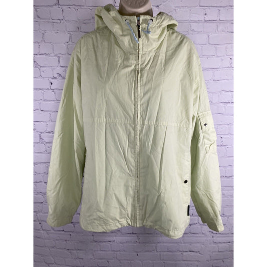 Pacific Trail Outdoor Wear Light Green Hooded Full Zip Coat Rain Jacket Size XL