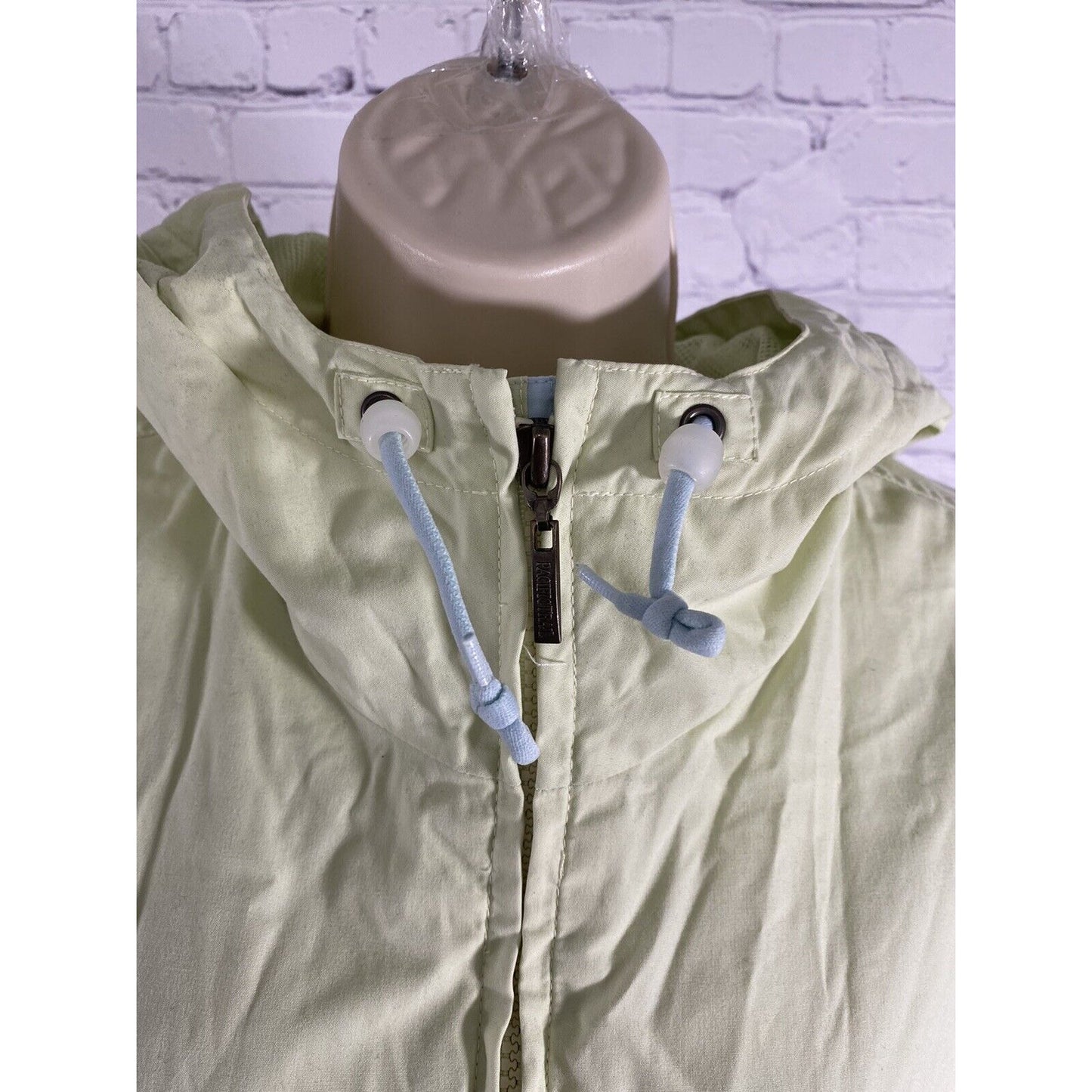 Pacific Trail Outdoor Wear Light Green Hooded Full Zip Coat Rain Jacket Size XL