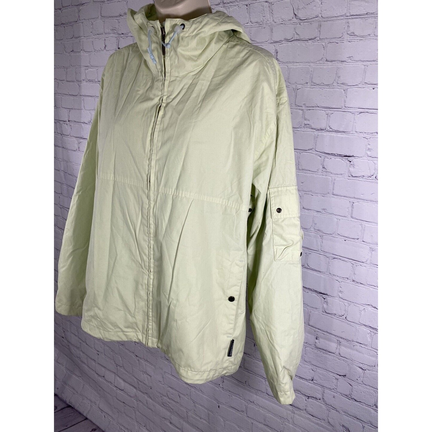 Pacific Trail Outdoor Wear Light Green Hooded Full Zip Coat Rain Jacket Size XL