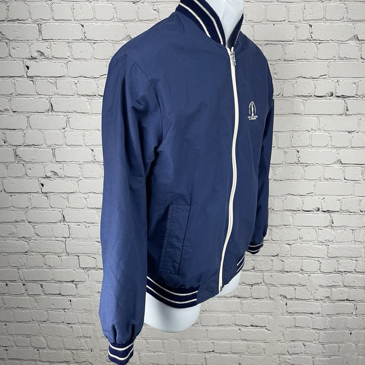 VTG British Open Leisurewear By Beaver 113th Open Blue Golf Zip Jacket Small S