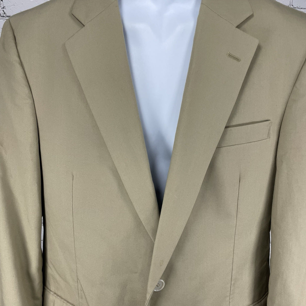 Jos A Bank Tan Cotton Blend 2 Button Vented Notch Blazer Sport Coat Size 40L