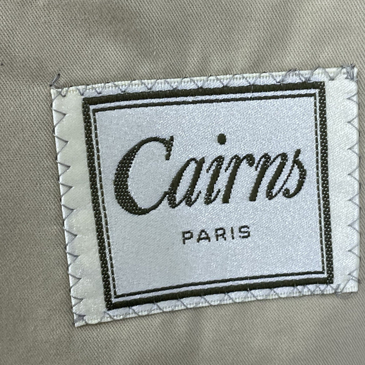 Cairns Khaki Cotton 3 Button Vented Notch Blazer Sport Coat France Made Size 43