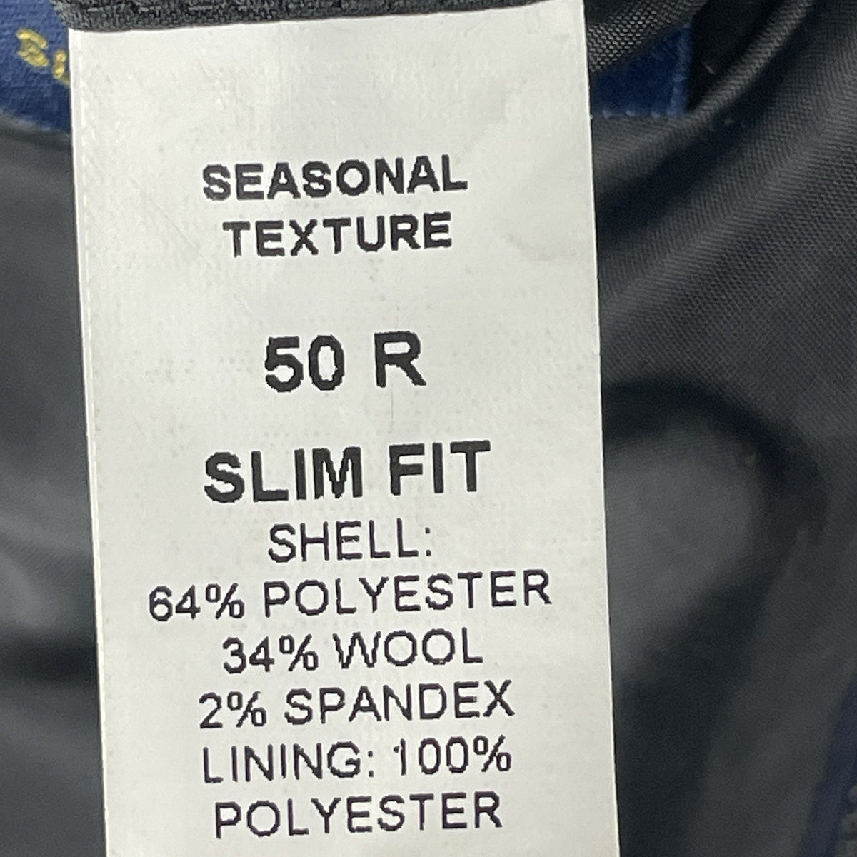Stafford Grey Seasonal Textured Wool Blend Slim Fit 2 Button Blazer  50R