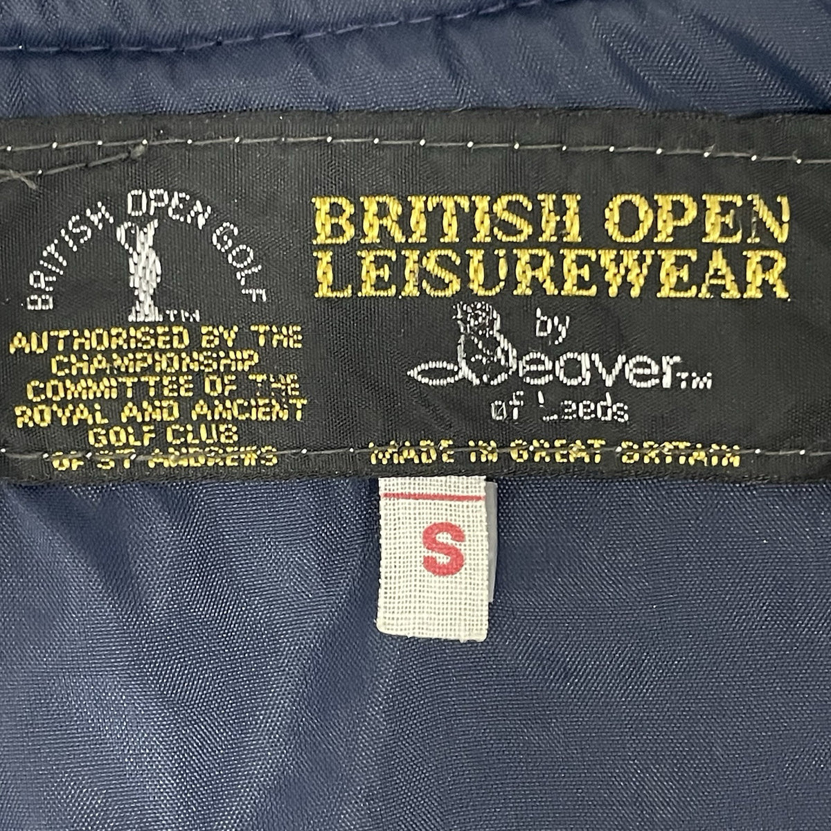 VTG British Open Leisurewear By Beaver 113th Open Blue Golf Zip Jacket Small S