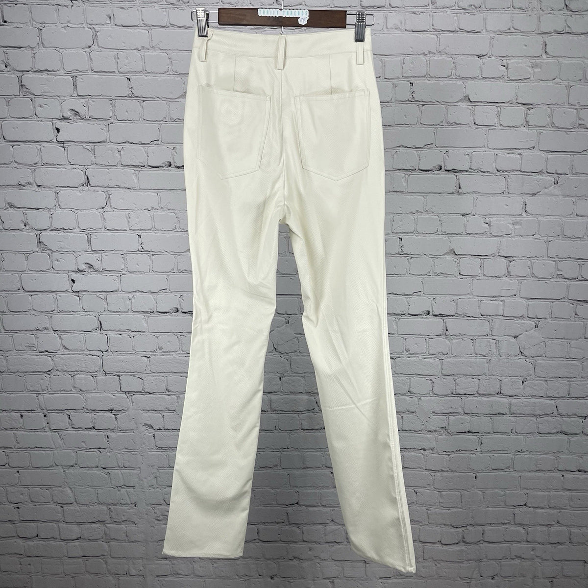 Danielle Bernstein Ivory Snake Print High Rise Straight Pants Size 25 (24x33)
