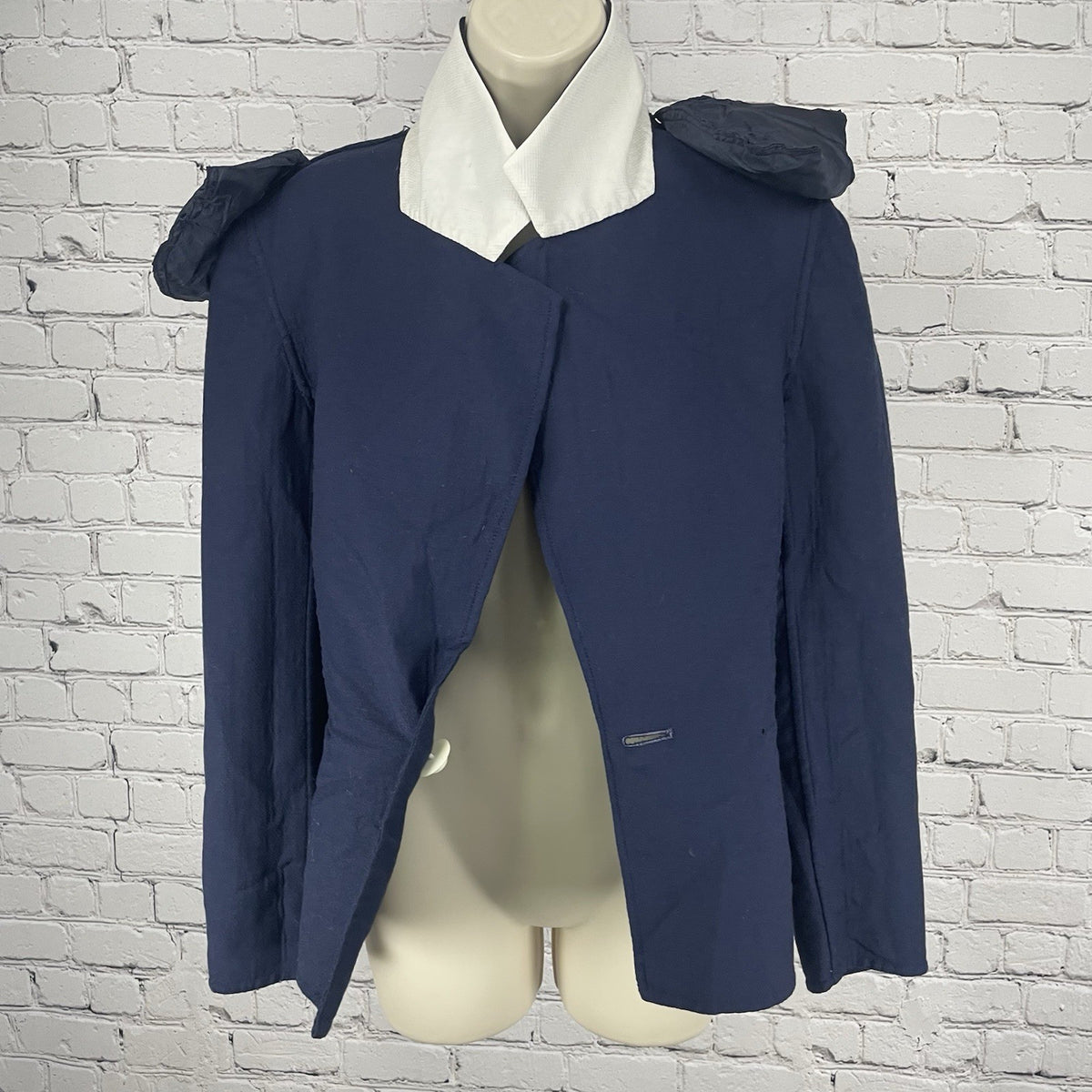 VTG Oscar De La Renta Navy 100% Wool 1 Button Blazer Unlined Italy Made Size 8