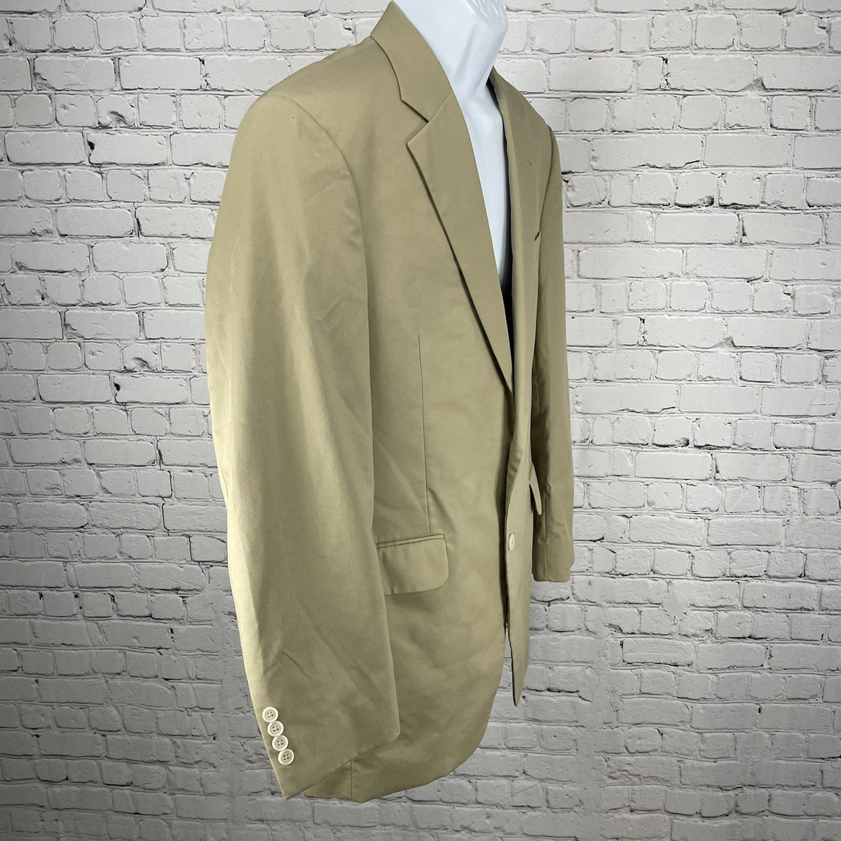 Jos A Bank Tan Cotton Blend 2 Button Vented Notch Blazer Sport Coat Size 40L