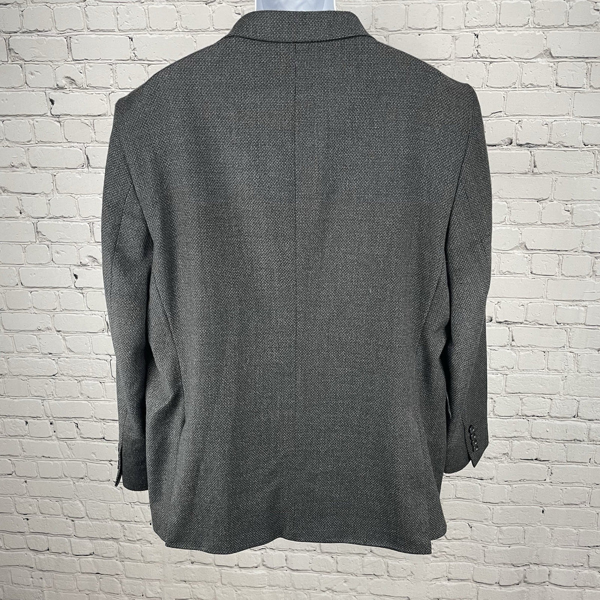 Stafford Grey Seasonal Textured Wool Blend Slim Fit 2 Button Blazer  50R