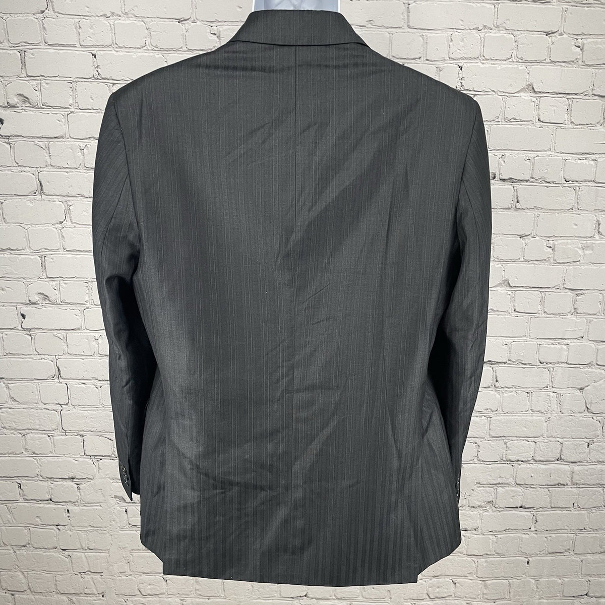 Turtle Black Stripe Italian Fit 2 Button Notch Vented Blazer Sport Coat Size 40R