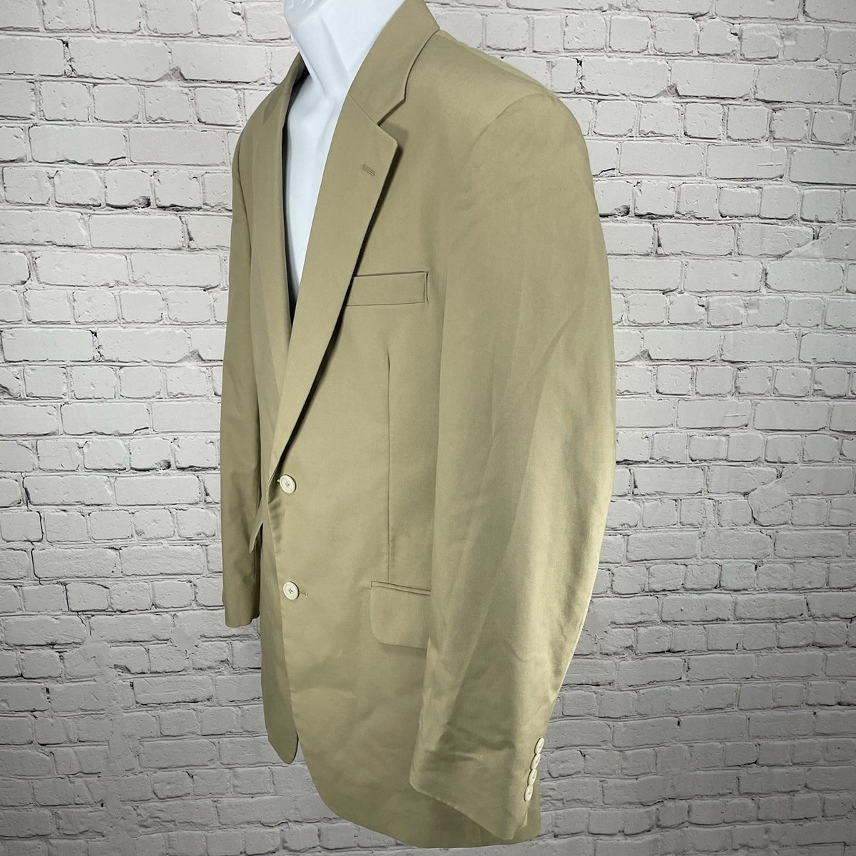 Jos A Bank Tan Cotton Blend 2 Button Vented Notch Blazer Sport Coat Size 40L