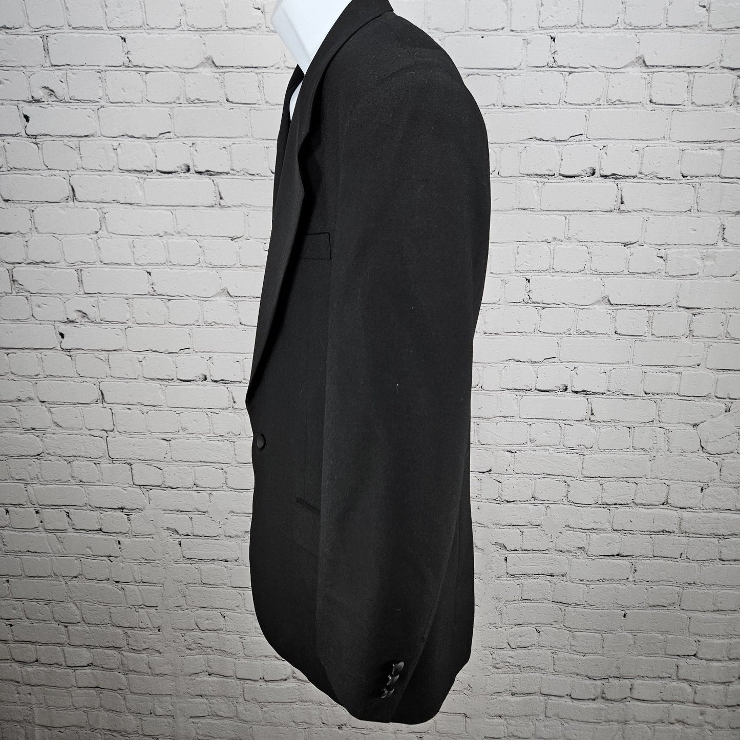 Doni Barassi Black 100% Wool John 1 Button Tuxedo Formal Suit Jacket Blazer 40R