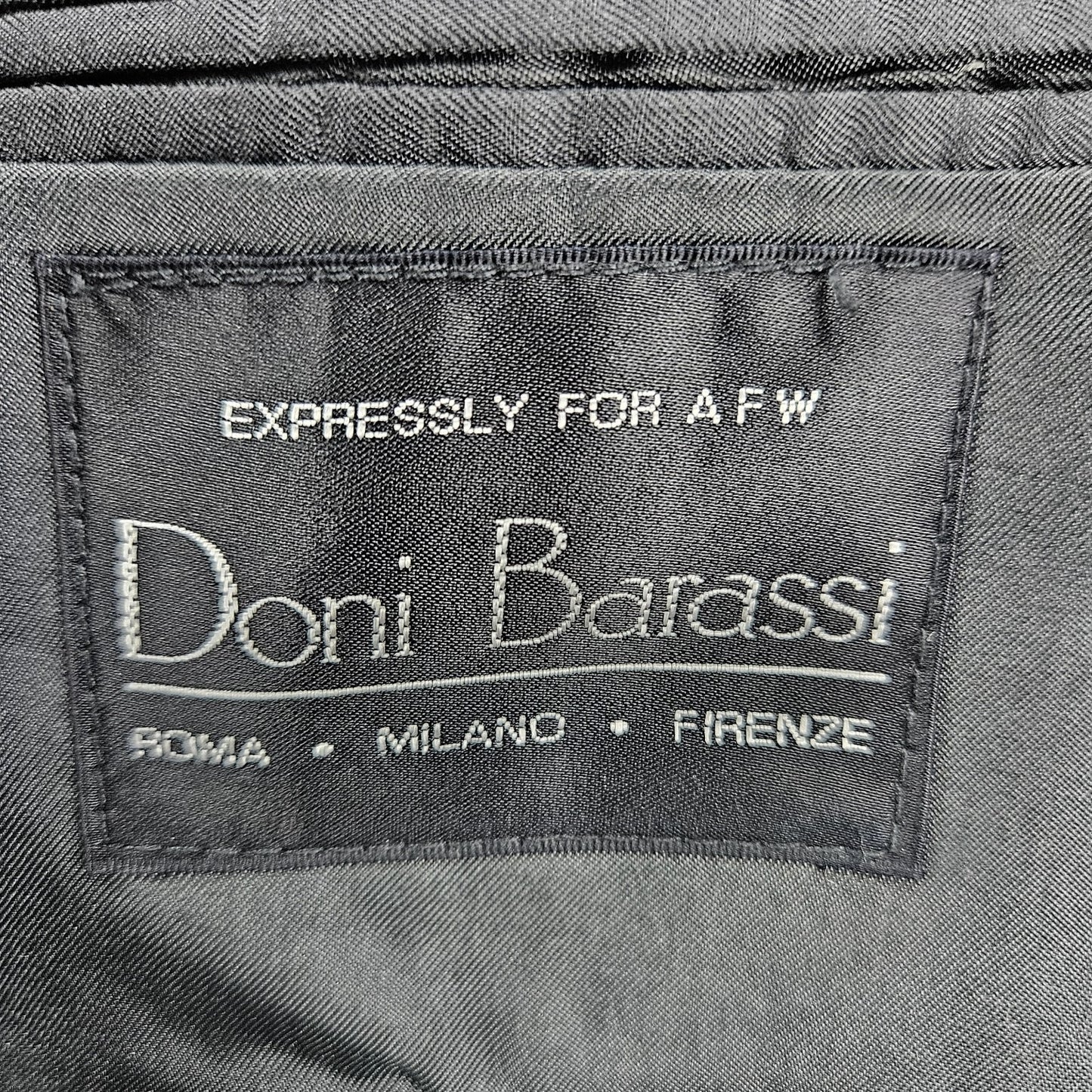 Doni Barassi Black 100% Wool John 1 Button Tuxedo Formal Suit Jacket Blazer 40R