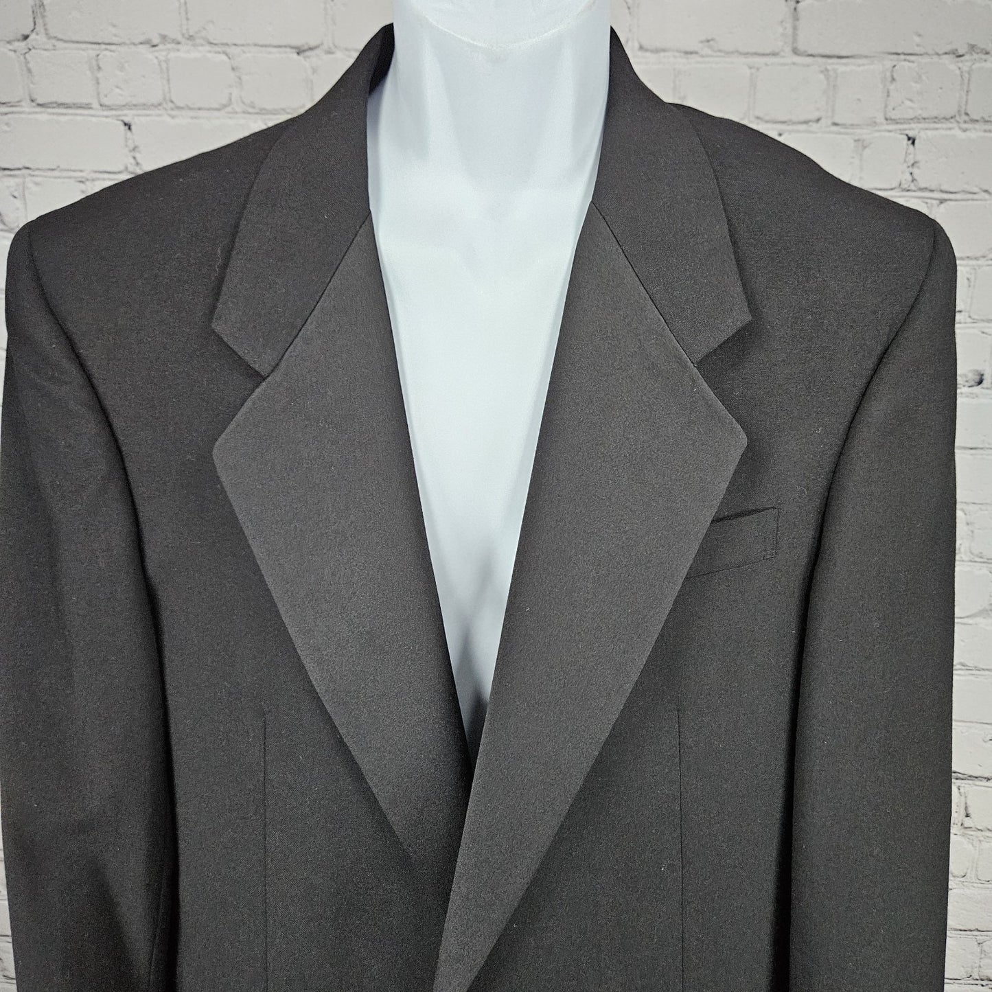 Doni Barassi Black 100% Wool John 1 Button Tuxedo Formal Suit Jacket Blazer 40R