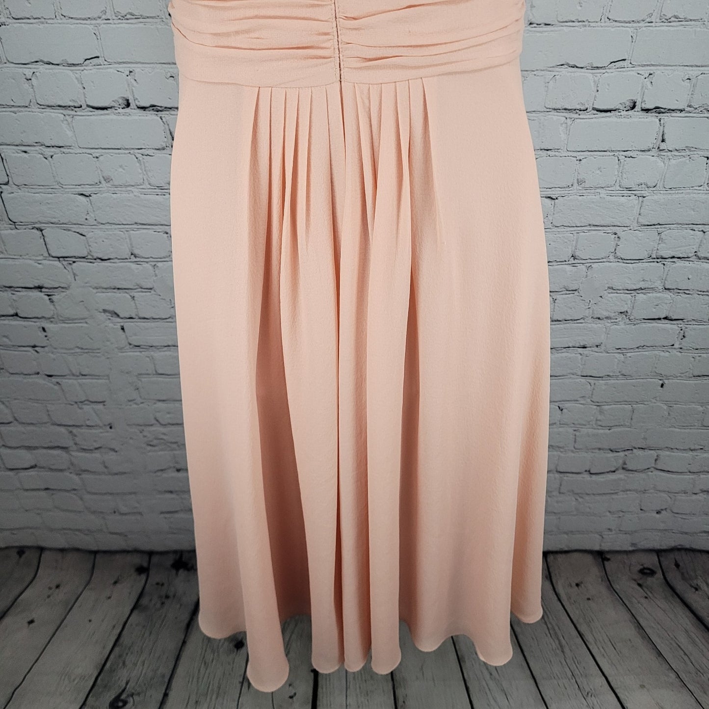 Gal Meets Glam Jane Pink Chiffon Pleated Waist Tie Short Flutter Sleeve Dress 2