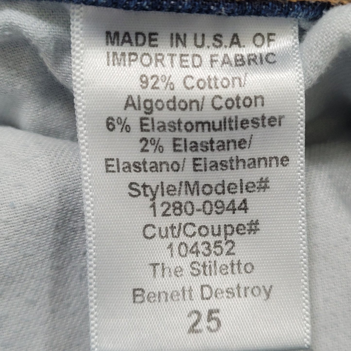 Current Elliot Blue The Stiletto Benett Destroy Skinny Jeans USA 25 (26x27)