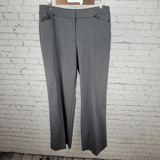 NWT Anne Klein Grey High Rise Stretch Dress Pants Size 14 (34x32)