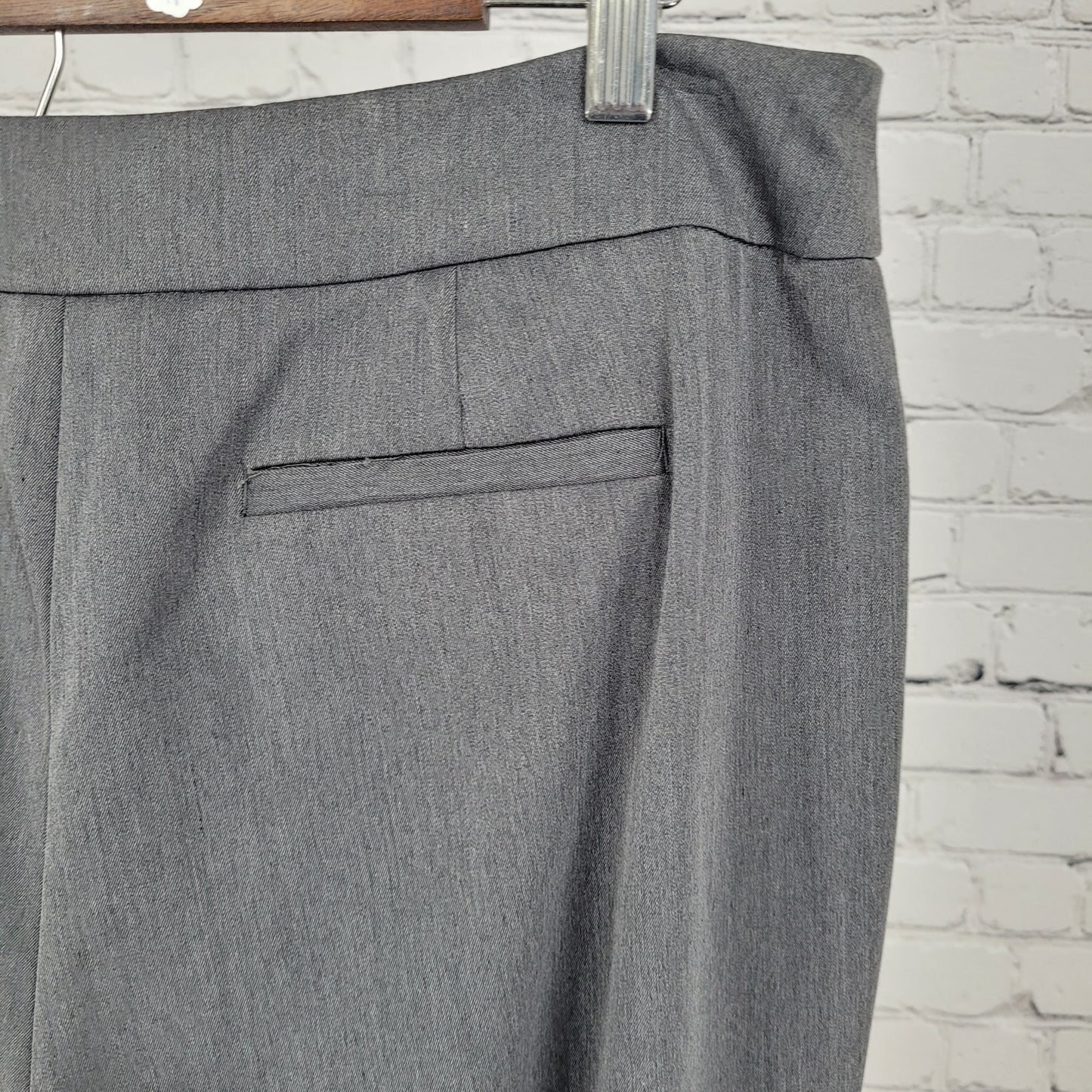 NWT Anne Klein Grey High Rise Stretch Dress Pants Size 14 (34x32)