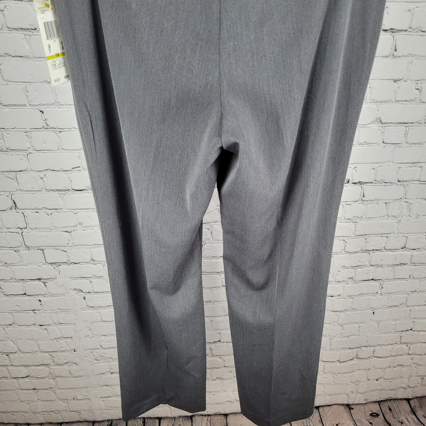 NWT Anne Klein Grey High Rise Stretch Dress Pants Size 14 (34x32)