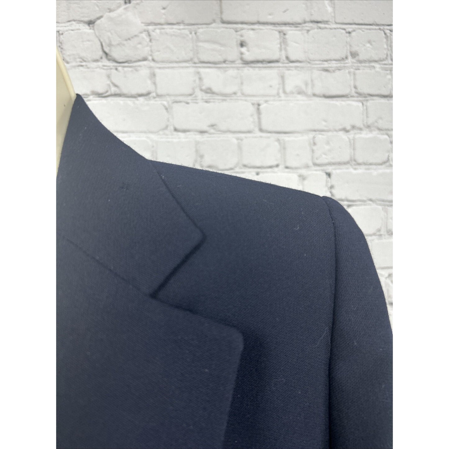 Lauren Ralph Lauren Green Label 3 Button Embroidered Blue Blazer Made In USA 6P