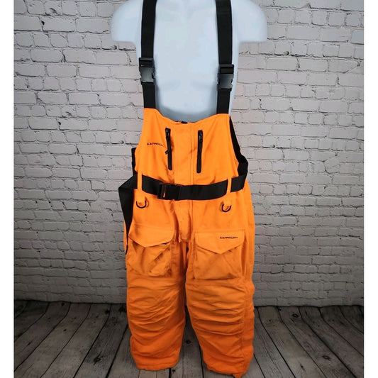 ICEARMOR Clam Orange Warm Dry Comfort Insulated High-Vis Fishing Snow Bib Large