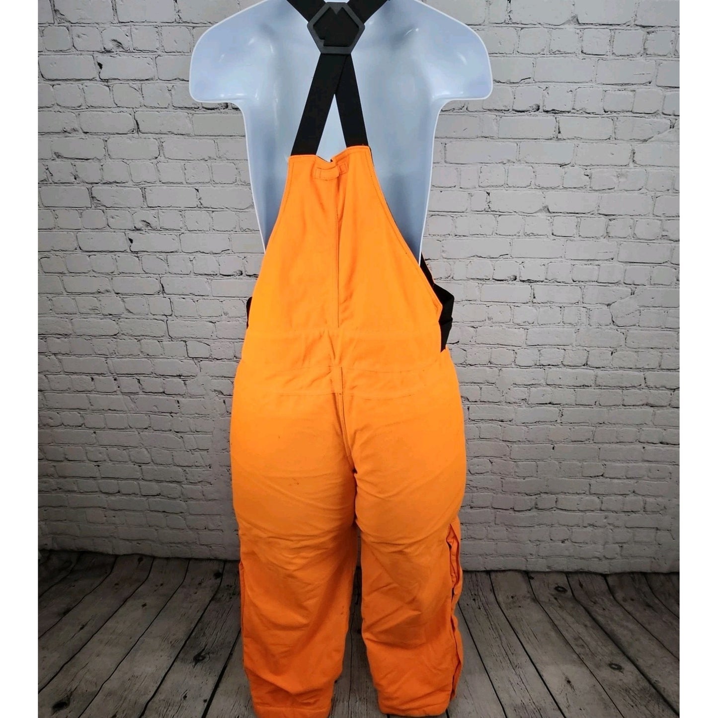 ICEARMOR Clam Orange Warm Dry Comfort Insulated High-Vis Fishing Snow Bib Large