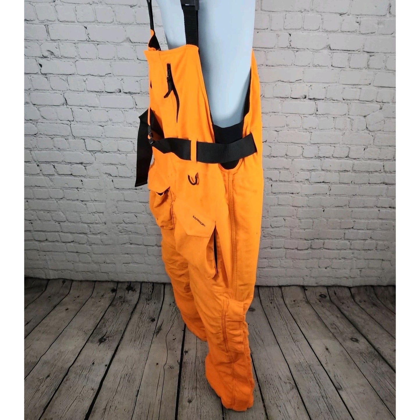 ICEARMOR Clam Orange Warm Dry Comfort Insulated High-Vis Fishing Snow Bib Large