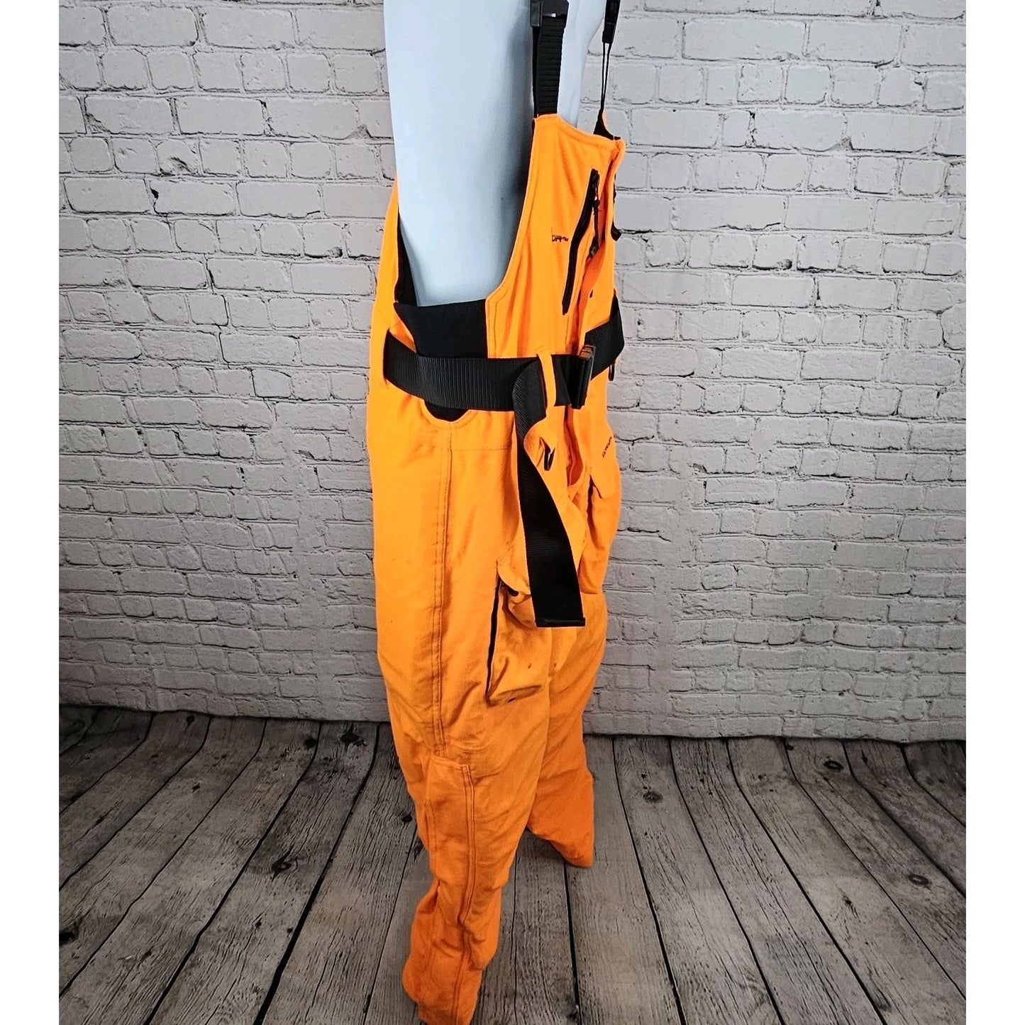 ICEARMOR Clam Orange Warm Dry Comfort Insulated High-Vis Fishing Snow Bib Large